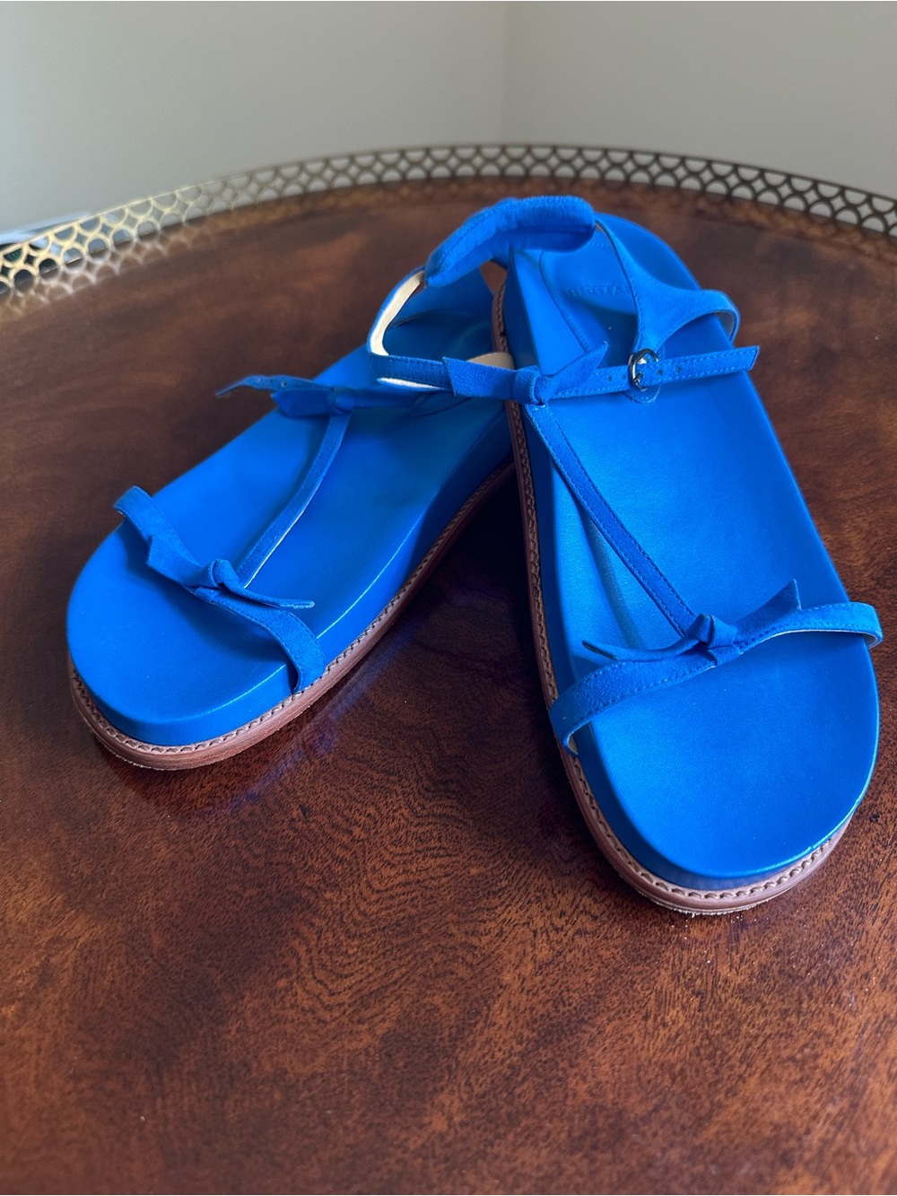 Alexandre Birman  Blue Women's T-Strap Sandals